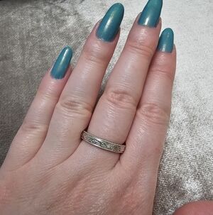 Solid White Gold Wedding Band Or Stacking Ring